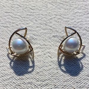 Faux Pearls Earrings Brand New
